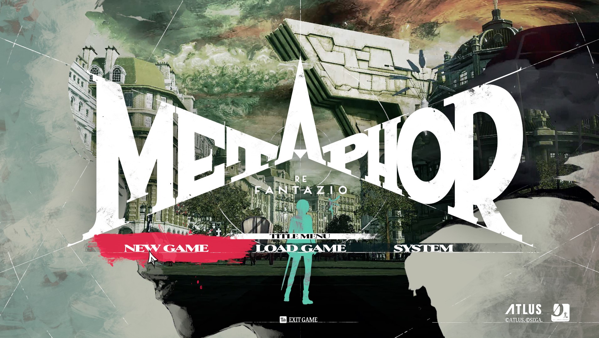 The title screen of Metaphor: ReFantazio.